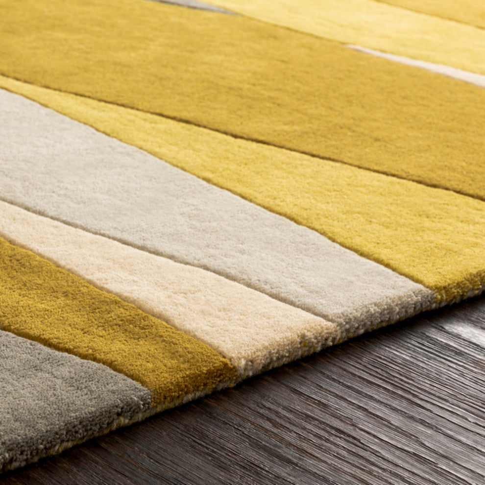 Surya Forum FM-7203 Modern Area Rug, Cream, 12'' x 15'' Rectangle