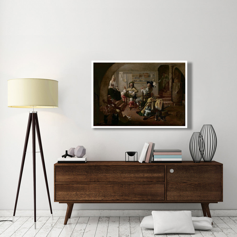 "Interior with Soldiers and Women" Digital Paper Print by Jacob Duck, 50"x34"