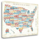 "Us City Map" By Michael Mullan, Giclee Print on Gallery Wrap Canvas