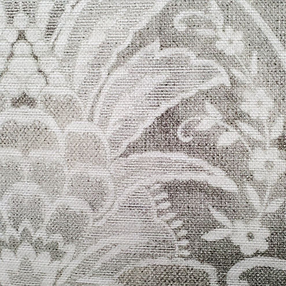 Leone Damask Cloud Gray Throw Pillow 21x21, with Polyfill Insert