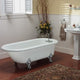 Monarch White Clawfoot Tub With Nickel Feet Wall Drilled Faucets