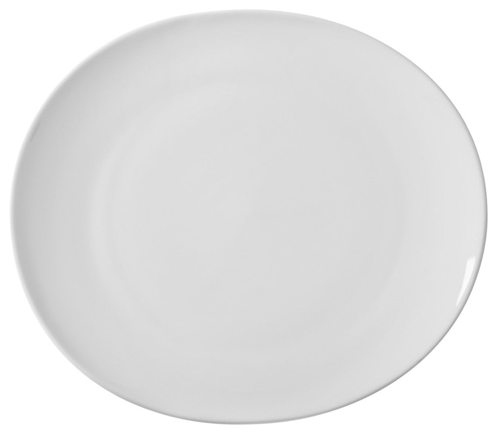 Royal Oval White Dinner Plates, Set of 6