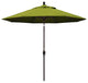 9' Bronze Push-Button Tilt Crank Aluminum Umbrella, Kiwi Olefin