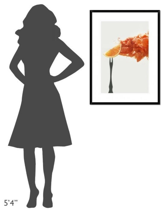 "Disintegrated Orange" Framed Digital Print by Dina Belenko, 24x32"