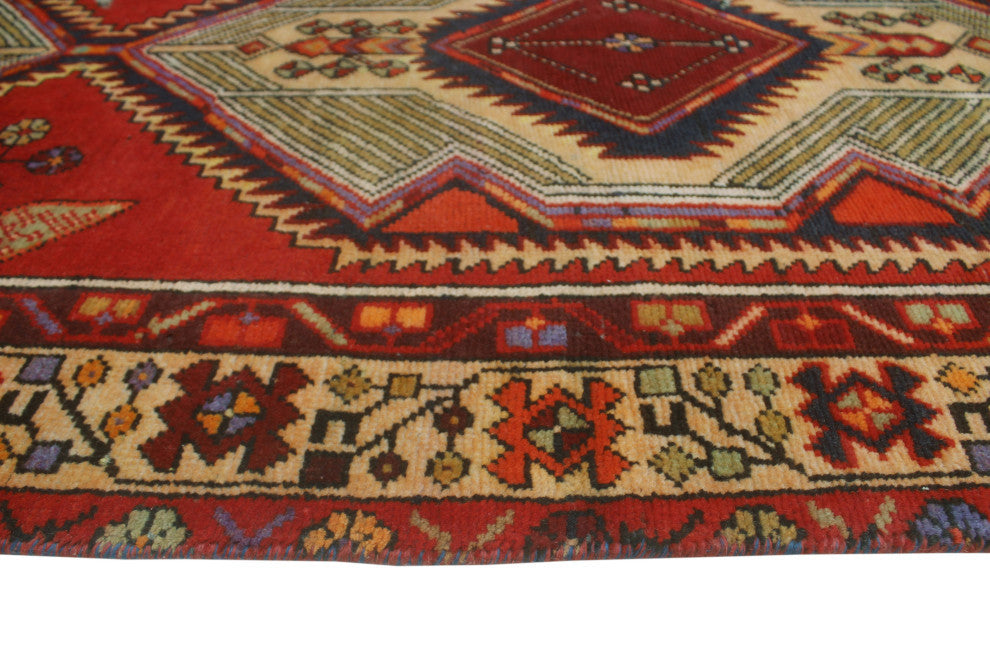 Fine Vintage Distressed Nicol Rust/Beige Runner, 3'5x10'6