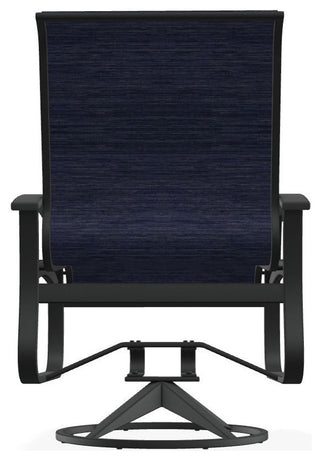 Belle Isle Sling Outdoor Swivel Rocker, Bark/Graphite