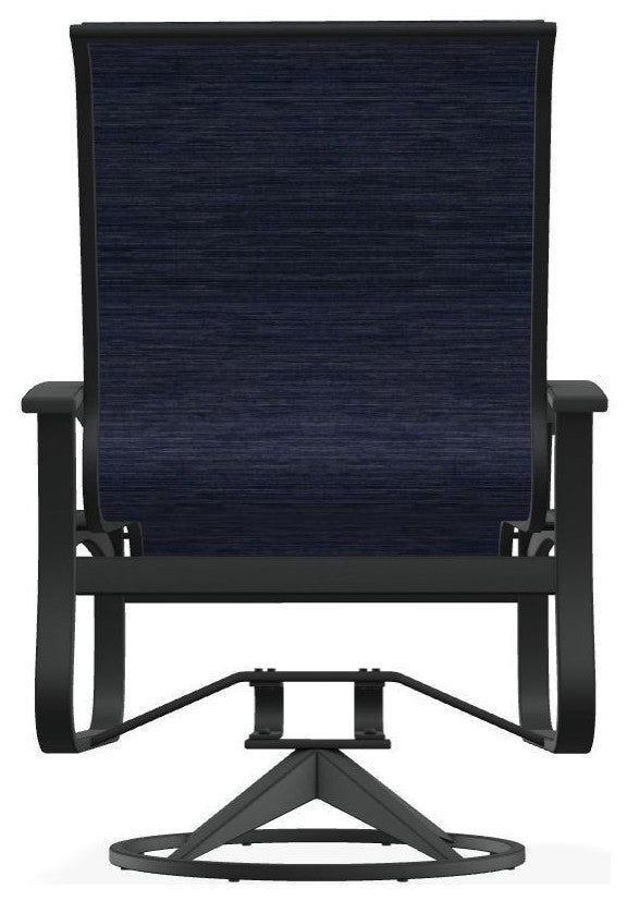 Belle Isle Sling Outdoor Swivel Rocker, Bark/Graphite