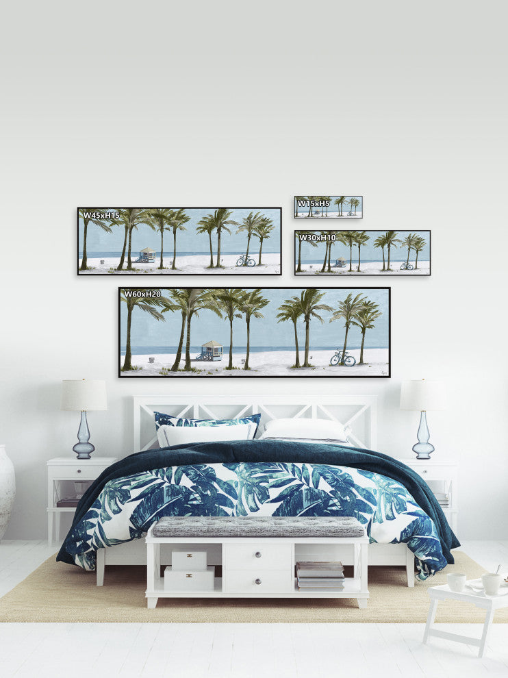 "Warm Breeze" Floater Framed Painting Print on Canvas, 60x20