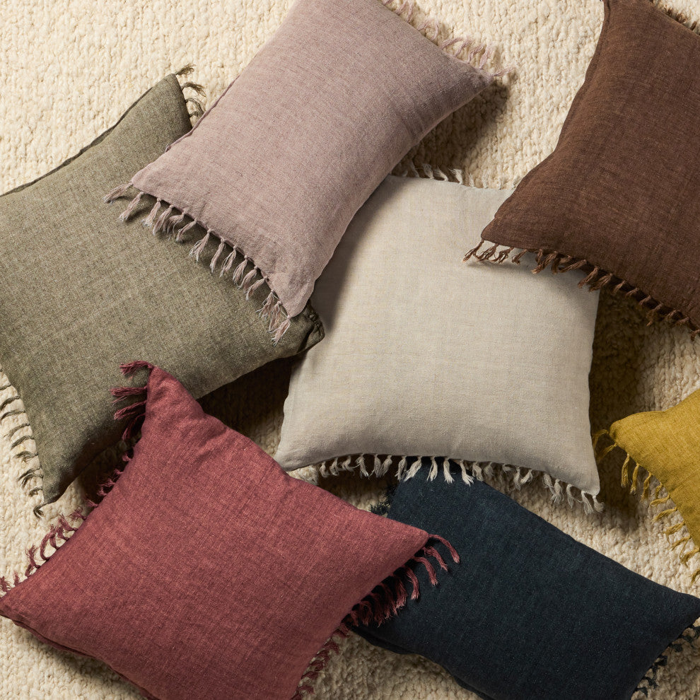 Jaipur Living Majere Solid Blush Poly Fill Pillow 13"X21" Lumbar