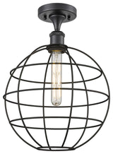 Lake Placid 1 12" Semi-Flush Mount Matte Black