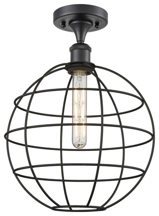 Lake Placid 1 12" Semi-Flush Mount Matte Black