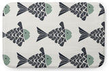 24" x 17" Fish Tales Bathmat, Sage