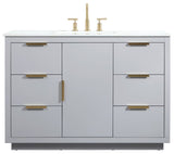 Bethany Single Bathroom Vanity, Gray, 48"