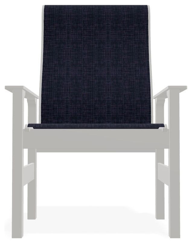 Leeward Sling Outdoor Armchair, Moments Navy/Snow
