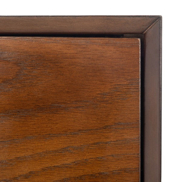 Safavieh Justice 2 Drawer Nightstand Walnut