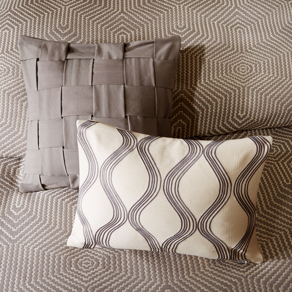 Madison Park Shades of Gray Comforter Set, Queen