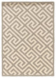 Linon Silhouette Greek Key Hand Hooked Wool 1'10"x2'10" Rug in Gray