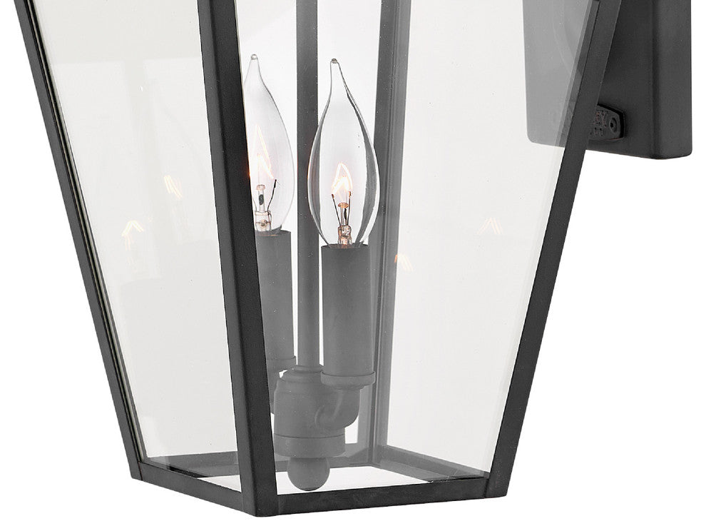 Hinkley Alford Place 17.5" Md Outdoor LED Wall Mount Lantern, Museum Black