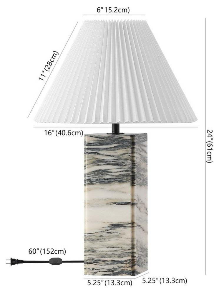 Safavieh Couture Mackenzie Square Marble Table Lamp