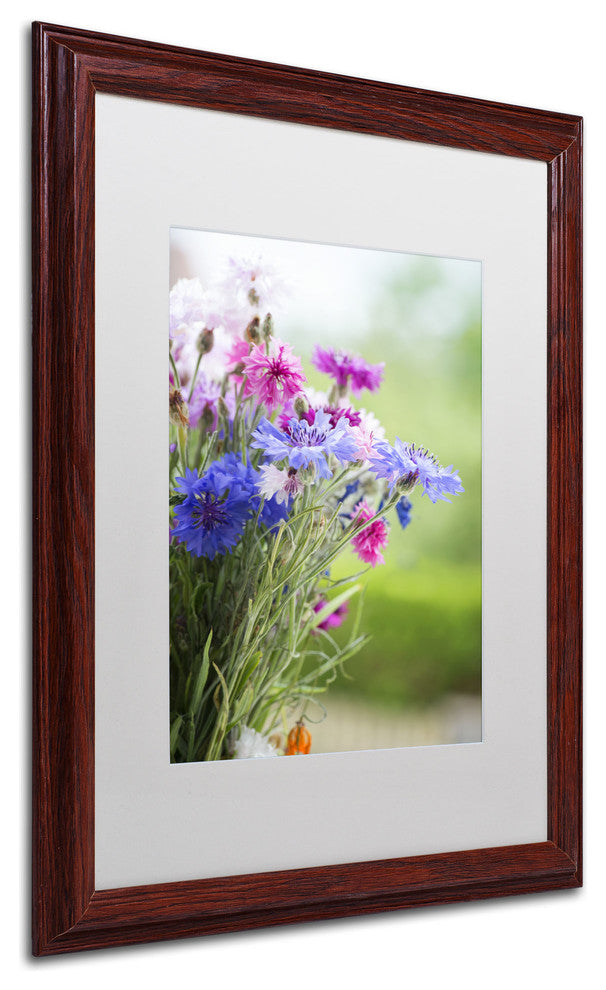 ''Bouquet of Colors'' Matted Framed Canvas Art by Philippe Sainte-Laudy