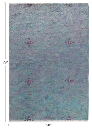 Vibrance, One-of-a-Kind Handmade Area Rug Gray, 4'2"x6'1"