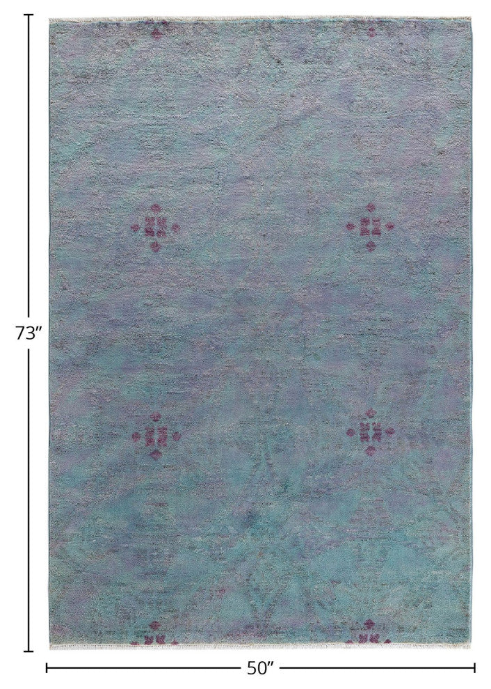 Vibrance, One-of-a-Kind Handmade Area Rug Gray, 4'2"x6'1"