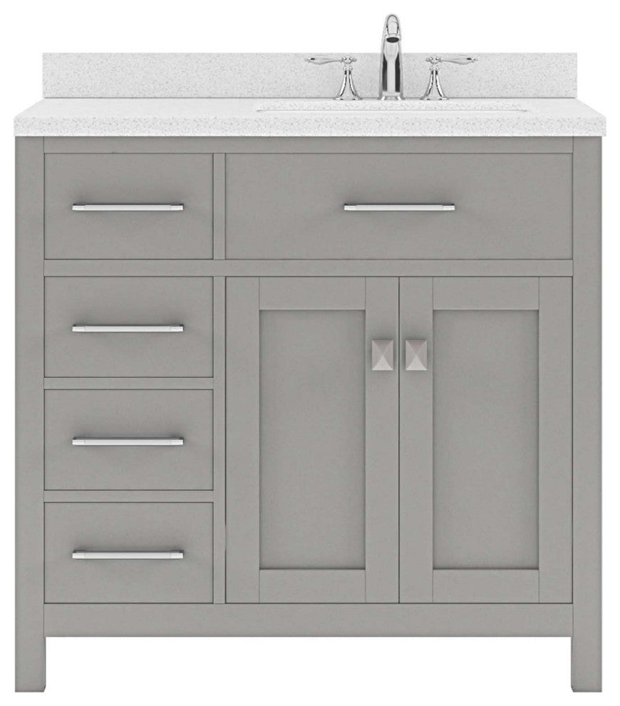 Caroline Parkway 36" Single Bathroom Vanity Set in Gray
