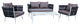 Spencer Outdoor Rope Frame Loveseat With Cushions, Black