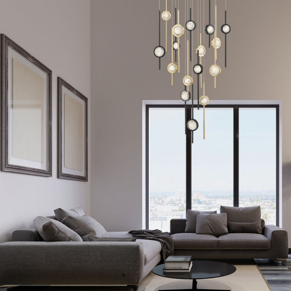 Barletta 26-Light Chandelier, Black