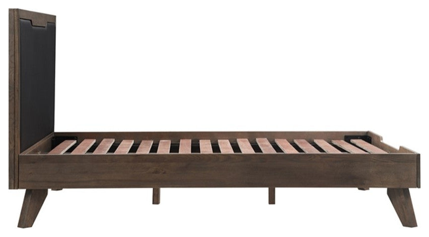 Armen Living Astoria 3-Piece Modern Wood Queen Bedroom Set in Brown