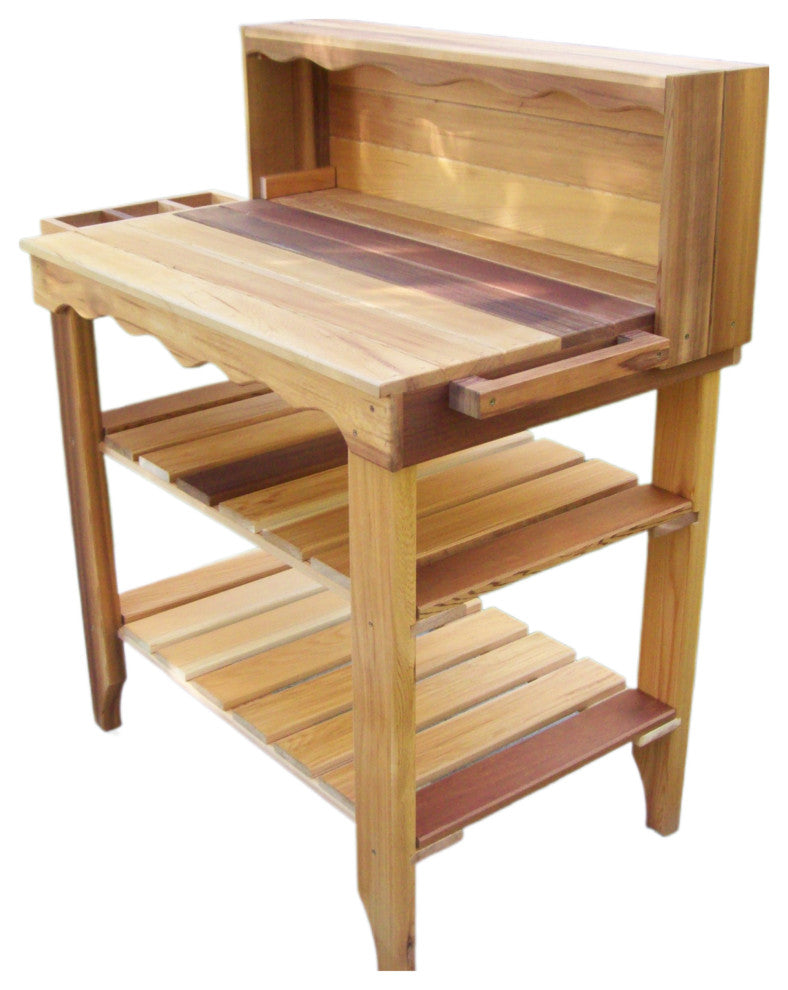 Deluxe Potting Bench, Cedar Tone