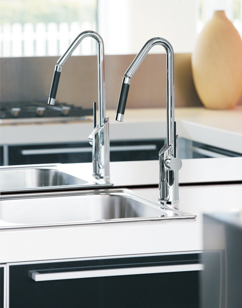 Designer Snake Kitchen Faucet, Brushed Nickel