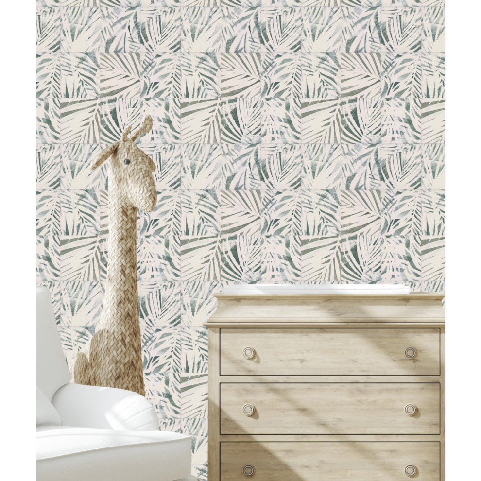 Mr. Kate Cubism Palm Peel and Stick Wallpaper