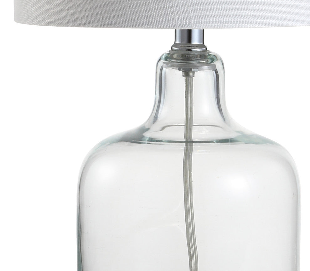 Gemma 19" Glass Bell Led Table Lamp, Clear