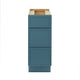 Vanity Art Birch Plywood Single Base Storage Cabinet, Sea Green, 12 Inch (3 Drawers)