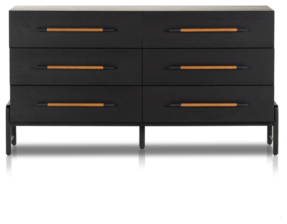 Rosedale 6 Drawer Dresser-Ebony Oak