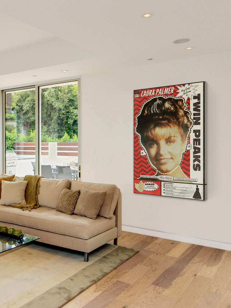 "Laura Palmer Mask" Painting Print on Wrapped Canvas, 24"x36"