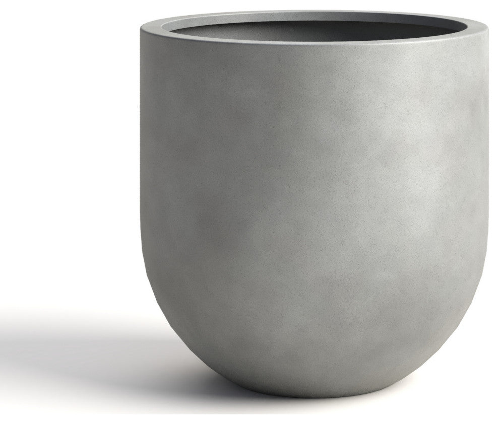 DTY Signature Mount Antero 1-piece Fiberstone Bullet Planter, Gray, Medium