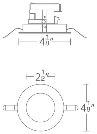 WAC Lighting R2ARAT-F Aether 2" Round Adjustable Trim - White / 2700K / 90CRI