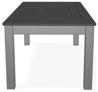 24" x 48" Rectangular Marine Grade Outdoor Coffee Table, Graphite