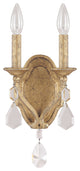 Blakely 2 Light Sconce  With Crystals Included in Antique Gold
