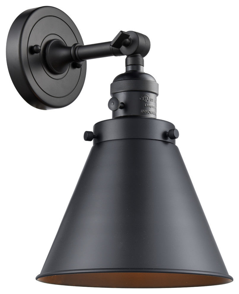 Appalachian 1-Light Sconce, Matte Black, Matte Black
