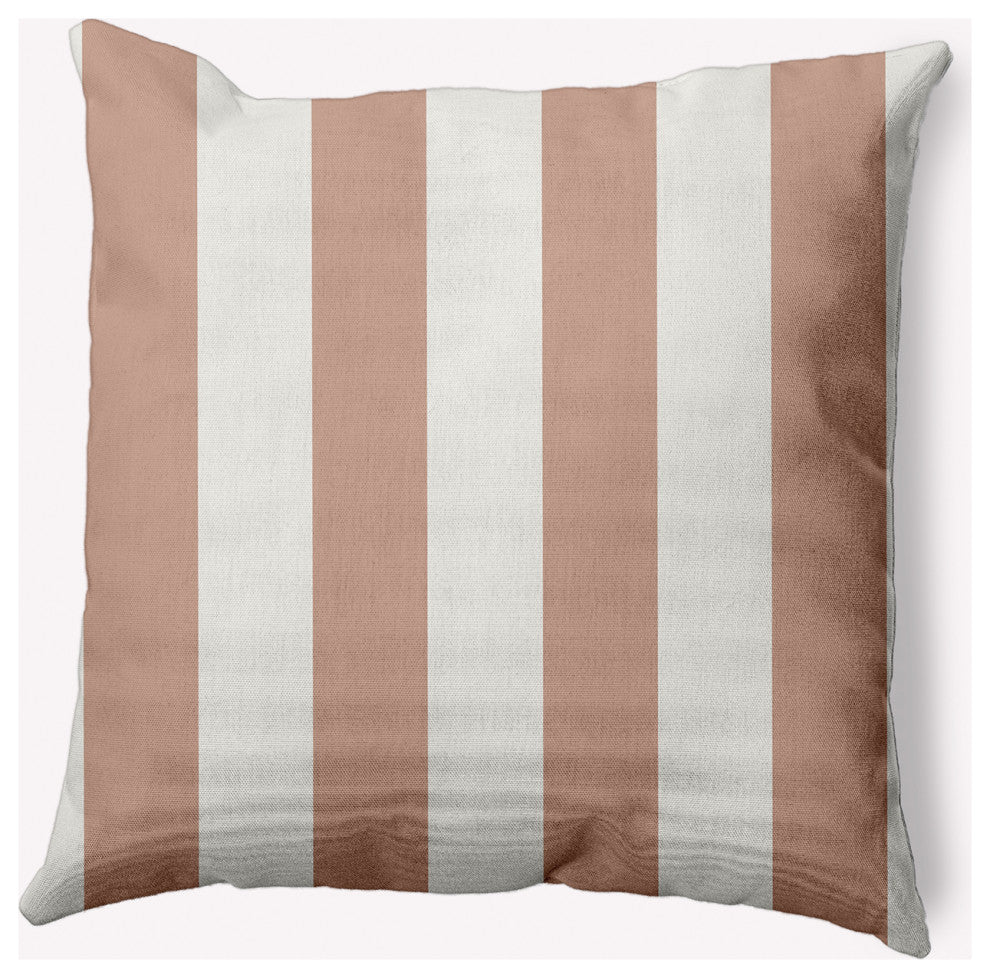 26x26" Graduated Stripe Nautical Decorative Indoor Pillow, Mauve
