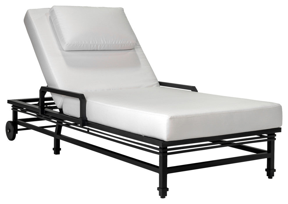 Eterna Black Sand Matte Patio Pool Chaise, Set of 2