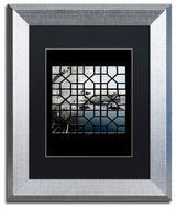 Philippe Hugonnard 'Navy Blue ' Art, Silver Frame, Black Matte, 14"x11"