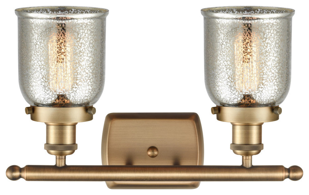 Innovations 916-2W-BB-G58 2-Light Bath Vanity Light, Brushed Brass