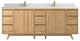Madison Teak 84 Double Sink Bath Vanity in Light Natural 2" Empira Quartz