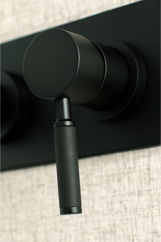 Kingston Brass Single-Handle Wall Mount Bathroom Faucet, Matte Black