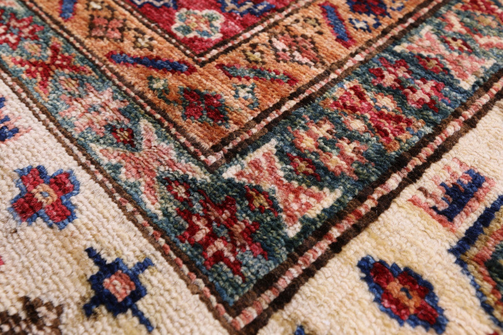 Super Kazak Hand Knotted Wool Rug 9' 2" X 11' 11" Q9776