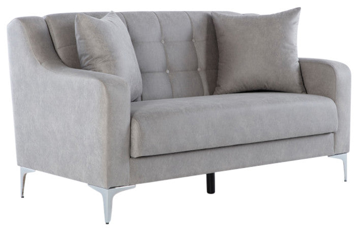 Livia Love Seat, Melson Gray